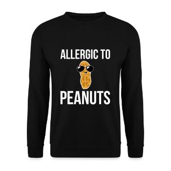 Chemise allergique aux cacahuètes - Sweat-shirt Unisexe - noir - Devant - Alina (178cm) & Michal (187cm)