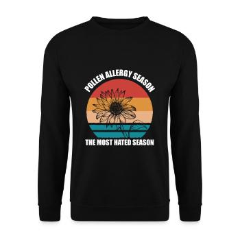 Saison des allergies au pollen La saison la plus détestée - Sweat-shirt Unisexe - noir - Devant - Alina (178cm) & Michal (187cm)