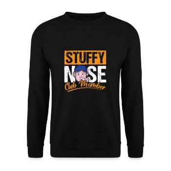 Cadeau de chemise de membre du club Stuffy Nose - Sweat-shirt Unisexe - noir - Devant - Alina (178cm) & Michal (187cm)