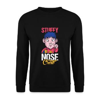 Stuffy Nose Club Shirt Geschenk - Unisex Pullover - Schwarz - Vorne - Alina (178cm) & Michal (187cm)