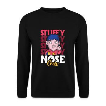 Stuffy Nose Crew Shirt Geschenk - Unisex Pullover - Schwarz - Vorne - Alina (178cm) & Michal (187cm)