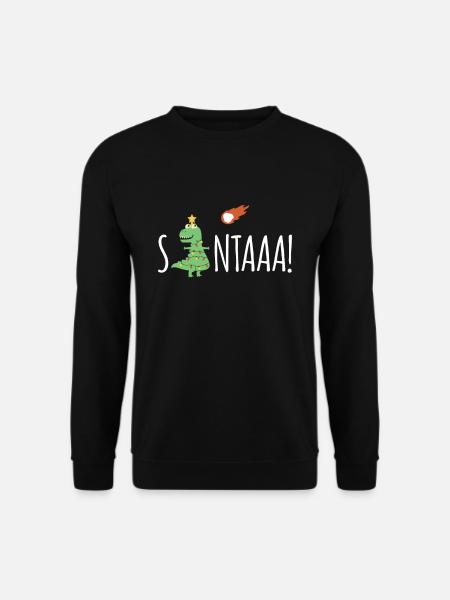 SAAAANTA! Dinosaurier Geschenk Weihnachten - Unisex Pullover - Schwarz