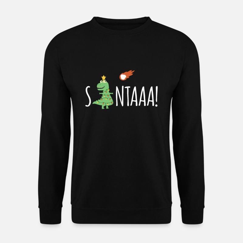 SAAAANTA! Dinosaurier Geschenk Weihnachten - Unisex Pullover - Schwarz