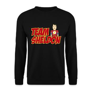 the Big Bang Theory Team Sheldon Comic - Unisex Sweatshirt - black - Front - Alina (178cm) & Michal (187cm)