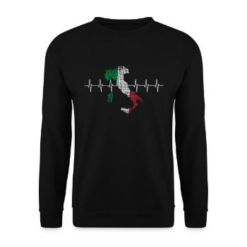 Italien italy Italia - Unisex Pullover - Schwarz - Vorne - Alina (178cm) & Michal (187cm)