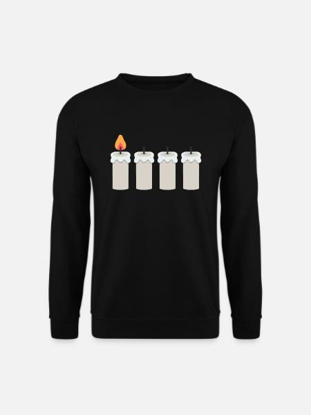 1. Advent Adventskranz Adventskerzen Adventszeit - Unisex Pullover - Schwarz