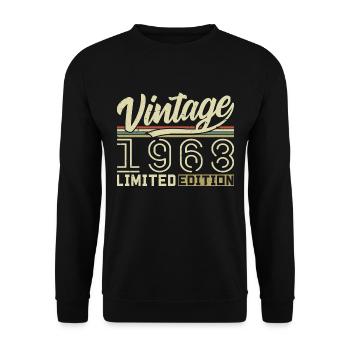 Légende depuis 1968 Né en 1968 Anniversaire 56 ans - Sweat-shirt Unisexe - noir - Devant - Alina (178cm) & Michal (187cm)