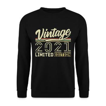 Legende seit 2021 Geboren 2021 Geburtstag 3 Jahre - Unisex Pullover - Schwarz - Vorne - Alina (178cm) & Michal (187cm)
