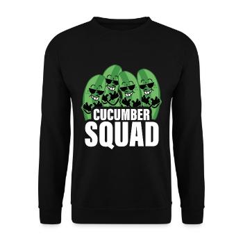Cucumber Squad cool cucumbers - Unisex Sweatshirt - black - Front - Alina (178cm) & Michal (187cm)