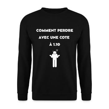 comment perdre avec une cote à 1.10 - Sweat-shirt Unisexe - noir - Devant - Alina (178cm) & Michal (187cm)