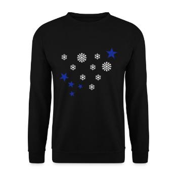 flocon de neige - Sweat-shirt Unisexe - noir - Devant - Alina (178cm) & Michal (187cm)