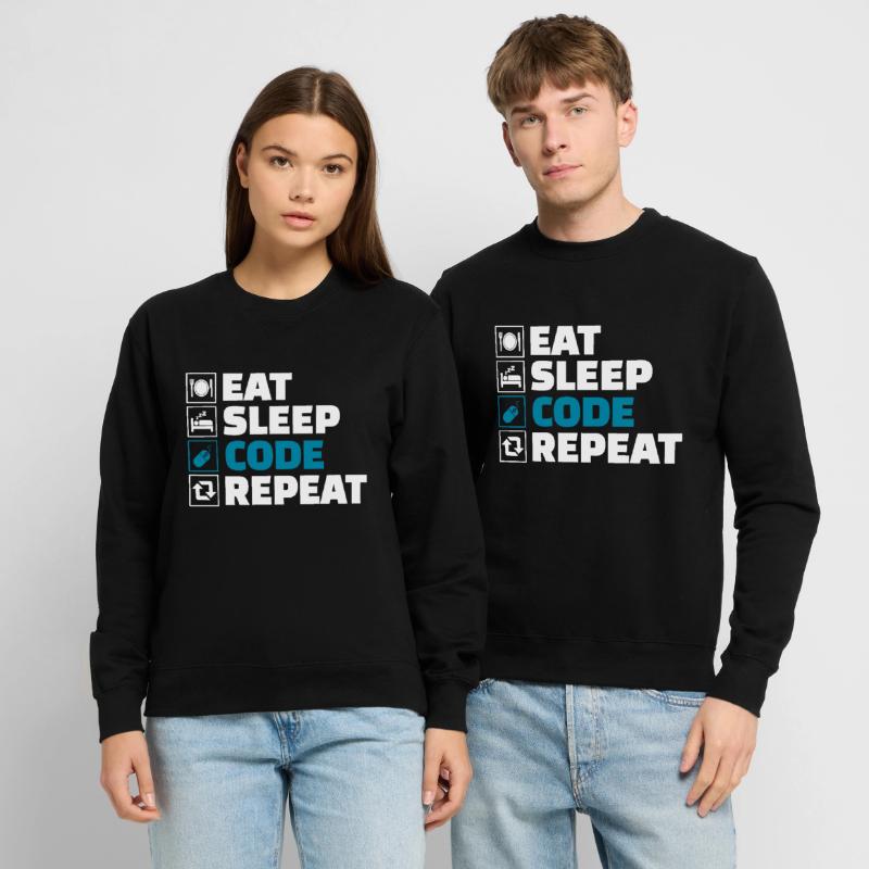 Eat Sleep Code Repeat Developer Unisex Pullover