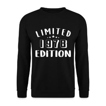 Birthday 1978 Limited Edition 1978 - Unisex Sweatshirt - black - Front - Alina (178cm) & Michal (187cm)