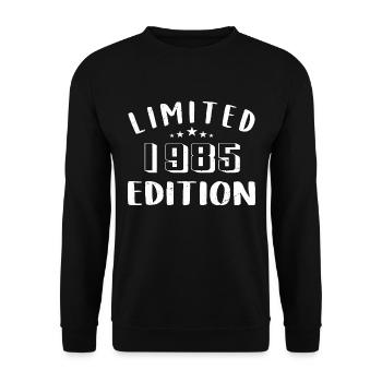 Geburtstag 1985 Limited Edition 1985 geboren sind - Unisex Pullover - Schwarz - Vorne - Alina (178cm) & Michal (187cm)