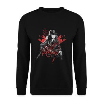 Whitney Houston Image Et Autographe - Sweat-shirt Unisexe - noir - Devant - Alina (178cm) & Michal (187cm)