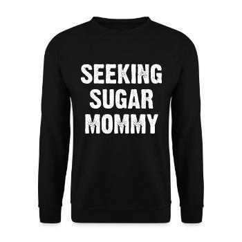 Seeking Sugar Mommy - Unisex Sweatshirt - black - Front - Alina (178cm) & Michal (187cm)