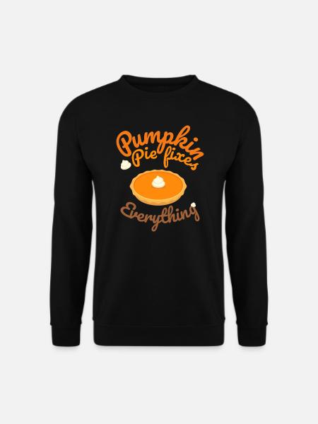 Pumpkin Pie Fixes Everything - Kürbis Halloween - Unisex Pullover - Schwarz