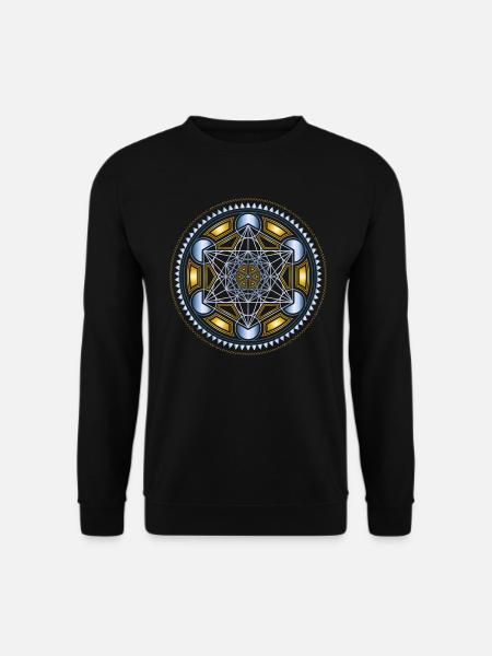 METATRONS CUBE, FLOWER OF LIFE, SPIRITUALITY - Unisex Sweatshirt - black