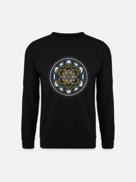 Metatrons Würfel - Unisex Pullover - Schwarz