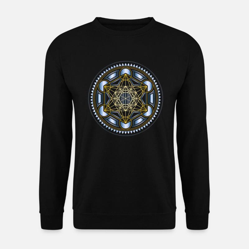 Metatrons Würfel - Unisex Pullover - Schwarz