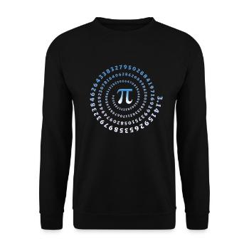 Pi Symbol, Spirale, Mathe - Unisex Pullover - Schwarz - Vorne - Alina (178cm) & Michal (187cm)