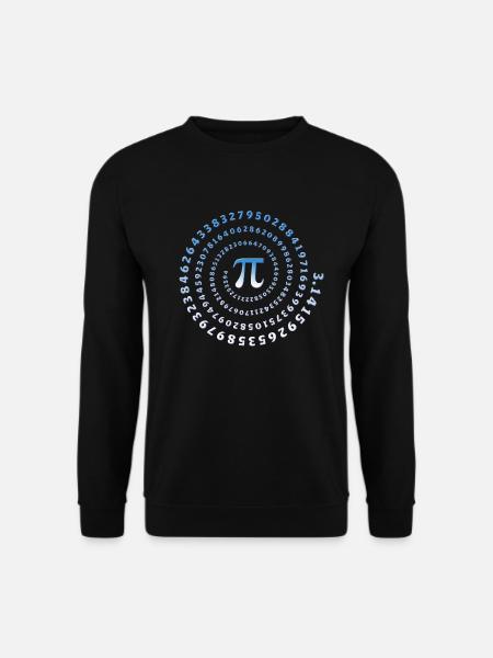 Pi Symbol, Spirale, Mathe - Unisex Pullover - Schwarz
