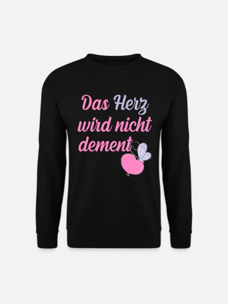 Das Herz wird nicht dement, Demenz, Schmetterling - Unisex Pullover - Schwarz