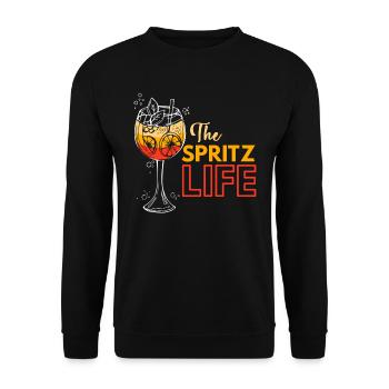 La boisson de fête de vacances Spritzlife Italie - Sweat-shirt Unisexe - noir - Devant - Alina (178cm) & Michal (187cm)