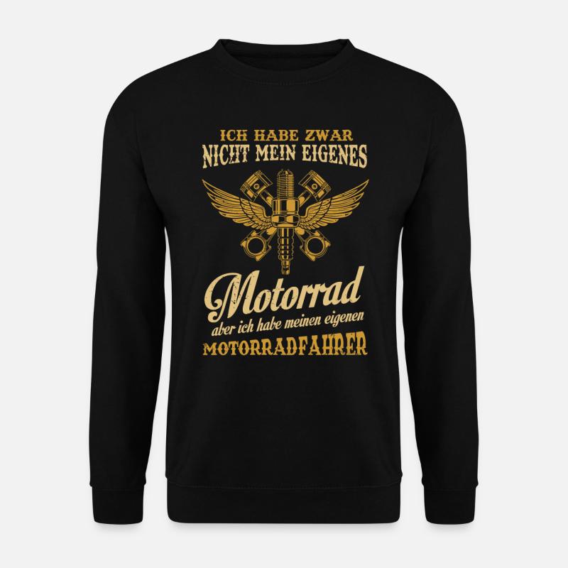 Motorradfahrerin Geschenk,Bikerin Eigenes Motorrad - Unisex Pullover - Schwarz