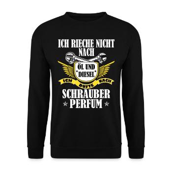 KFZ Mechaniker Geschenk Hobby Werkstatt Tuner - Unisex Pullover - Schwarz - Vorne - Alina (178cm) & Michal (187cm)