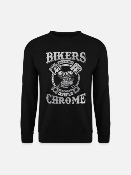 Motocycliste Cadeau Biker & Chrome - Sweat-shirt Unisexe - noir