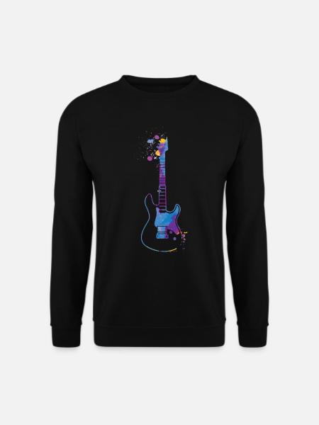Gitarren Splash Gitarrenspieler Geschenk E-Gitarre - Unisex Pullover - Schwarz