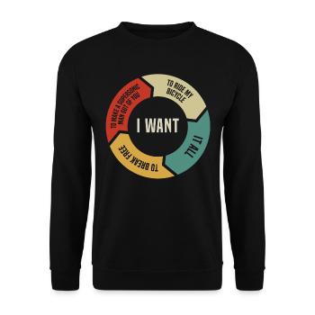 Musiktitel der 80 Retro Rate Chart, Musikfan - Unisex Pullover - Schwarz - Vorne - Alina (178cm) & Michal (187cm)