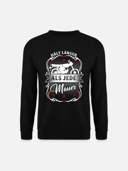 Simson DDR Moped 2 Takter Geschenk Simmi Spruch. H - Unisex Pullover - Schwarz