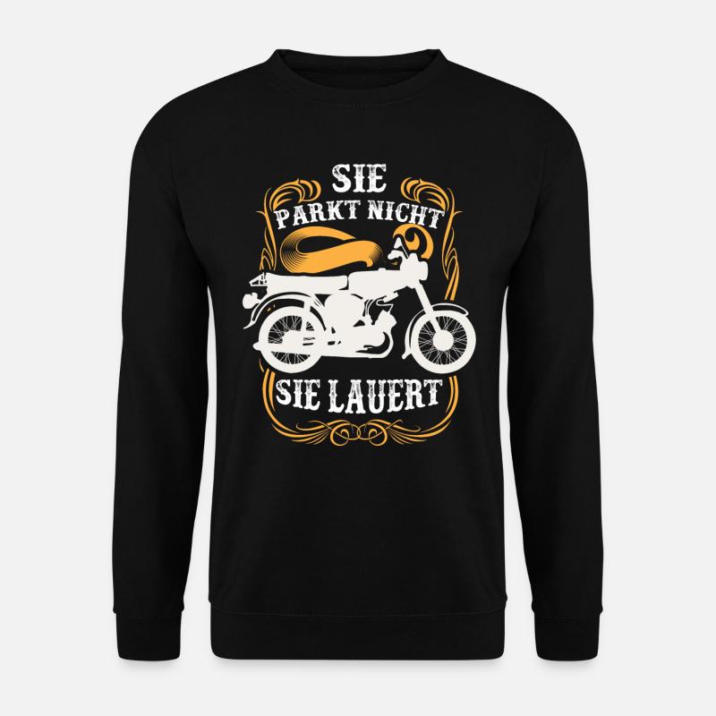 Simson DDR Moped 2 Takter Geschenk Simmi Spruch - Unisex Pullover - Schwarz