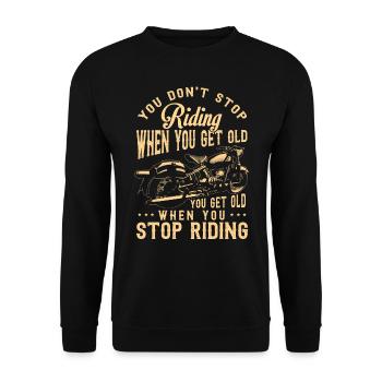 Cadeau de motocycliste, motard et motard - Sweat-shirt Unisexe - noir - Devant - Alina (178cm) & Michal (187cm)