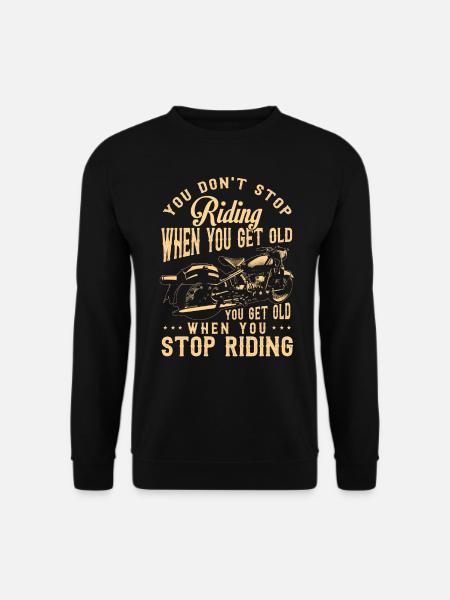 Motorrijder cadeau, motorrijder en motorrijder - Uniseks sweater - zwart