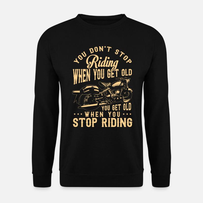 Motorradfahrer Geschenk, Biker & Bikerin - Unisex Pullover - Schwarz