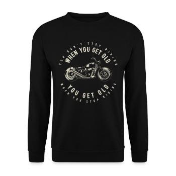 Cadeau de motocycliste, motard et motard - Sweat-shirt Unisexe - noir - Devant - Alina (178cm) & Michal (187cm)