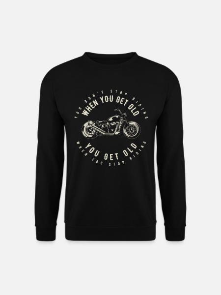 Motorradfahrer Geschenk, Biker & Bikerin - Unisex Pullover - Schwarz