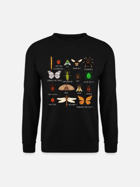 Insekten, Arten von Insekten - Unisex Pullover - Schwarz