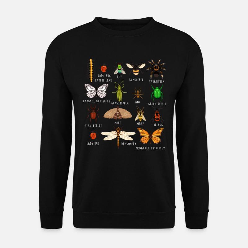 Insekten, Arten von Insekten - Unisex Pullover - Schwarz