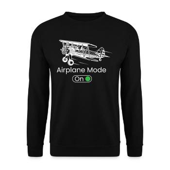 Airplane Mode ON, Cessna, C172, Airplane, Pilot - Unisex Sweatshirt - black - Front - Alina (178cm) & Michal (187cm)