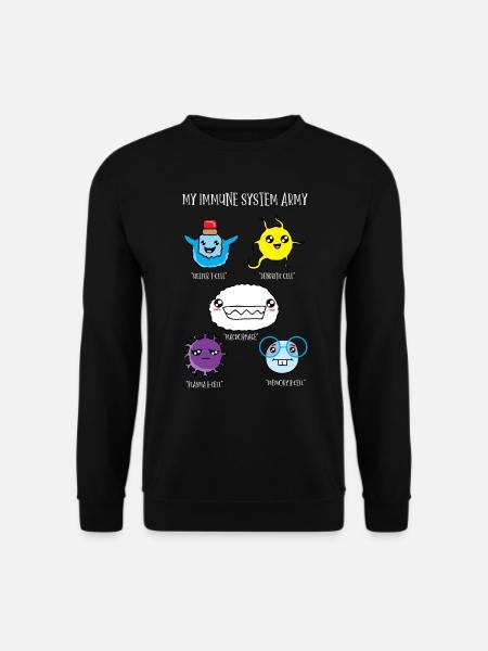 Immune system cells of the body, biology - Unisex Sweatshirt - black