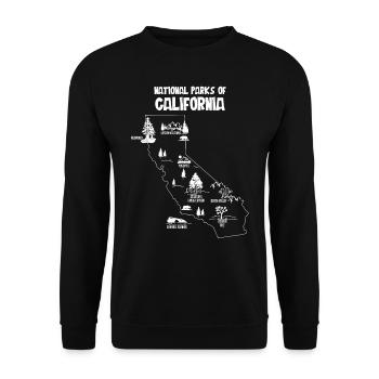 Parcs nationaux de Californie, Glacier, Yosemite, - Sweat-shirt Unisexe - noir - Devant - Alina (178cm) & Michal (187cm)