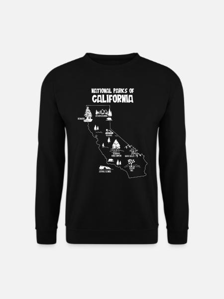 National Parks Californien, Glacier, Yosemite, - Unisex Pullover - Schwarz