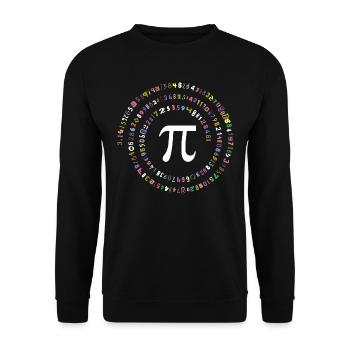 PI 3.14 Math cadeau pour les nerds. Jours Pi - Sweat-shirt Unisexe - noir - Devant - Alina (178cm) & Michal (187cm)