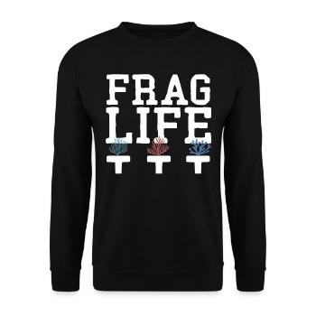 Frag Life Korallen Aquarium & Aquarist, Salzwasser - Unisex Pullover - Schwarz - Vorne - Alina (178cm) & Michal (187cm)