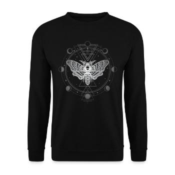 Moon Phases, Butterflies, Black Magic - Unisex Sweatshirt - black - Front - Alina (178cm) & Michal (187cm)