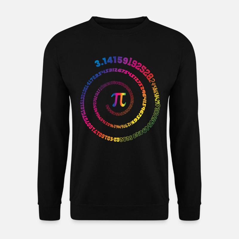 Mathematics Pi 3,145 Spiral - Unisex Sweatshirt - black